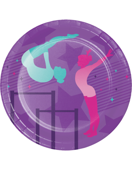 Piatti da dessert Ginnastica – decorazione compleanno bambino | BelleFete.ch