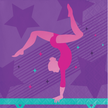 Getränke Servietten Gymnastik – Babygeburtstag Dekoration | BelleFete.ch