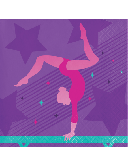 Getränke Servietten Gymnastik – Babygeburtstag Dekoration | BelleFete.ch