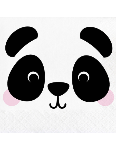Serviettes Panda - Bellefete.ch - Suisse - Déco d'anniversaire Panda