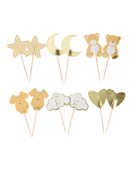 Kuchenspechen Bär "Mon Doux Bébé" - Baby Shower & Geburt Dekoration - Bellefete.ch