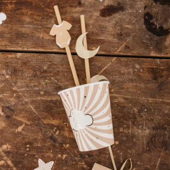 Pailles de fête Ourson "Mon Doux Bébé" - Décorations de table pour fête en Suisse - Bellefete.ch 2