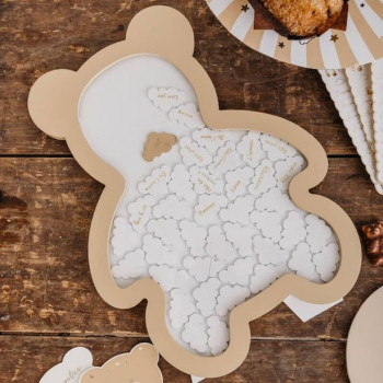 Cornice libro degli ospiti Orsetto "Il mio dolce bambino" - Ideale per ricordi di nascita e festa del bambino - bellefete.ch 2