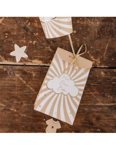 Sacchetti regalo "Mio dolce baby Boho" con nastro 10 pezzi | BelleFete.ch