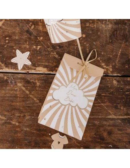 Geschenktüten Mein süsses Baby Boho mit Band 10er | BelleFete.ch