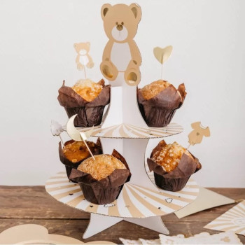 Présentoir  à gâteaux Ourson "Mon Doux Bébé" - Déco de table - Bellefete.ch 2