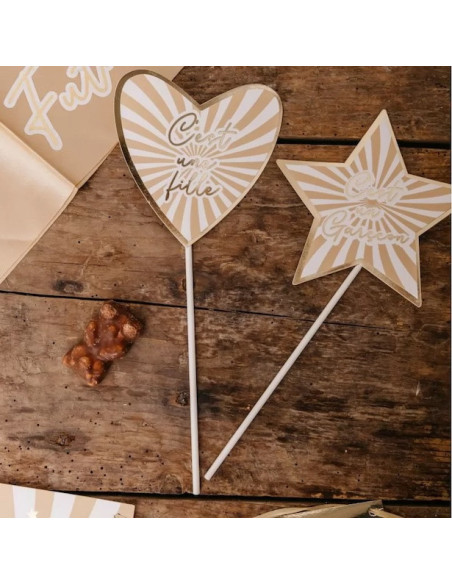Set per Photo Booth "Bambina o Bambino" per Rivelazione del Sesso, 16 pezzi | BelleFete.ch