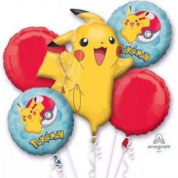 Bouquet de ballons d'anniversaire Pokémon