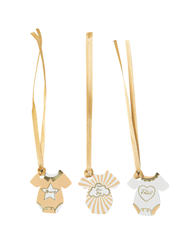 10 Étiquettes décoratives body avec ruban "Mon Doux Bébé"  - Déco de fête - Bellefete.ch