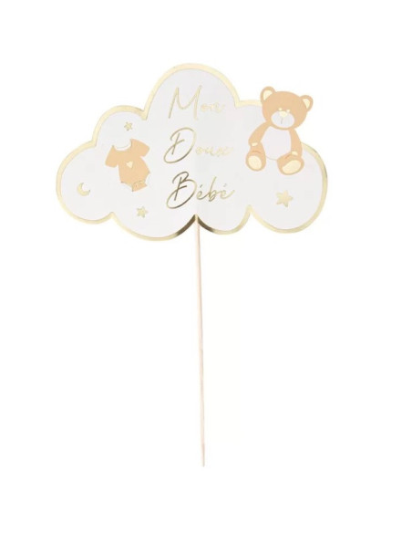 Cake Topper "Mon Doux Bébé" - Kuchendekoration - Bellefete.ch