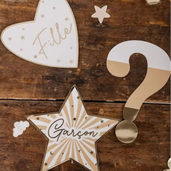 Tischdekoration Gender Reveal "Mon Doux Bébé" - Babyparty & Geburtsfest - Bellefete.ch 2