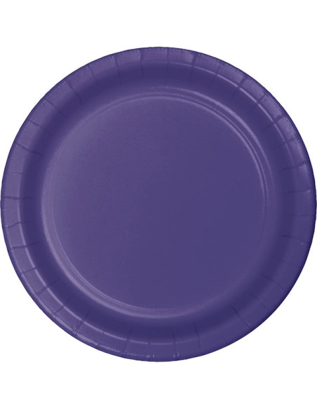 Assiettes à dessert Violet - Déco de fête - Vaisselle jetable - Bellefete.ch - Suisse