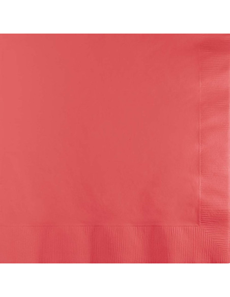 Grandi tovaglioli da festa in carta Corallo - Decorazione da tavola per festa