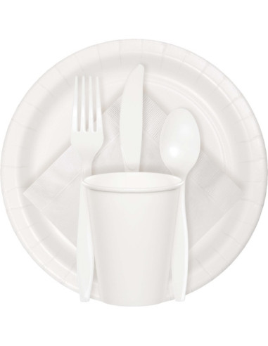 Gobelets de fête Blancs - Vaisselle jetable pour fête