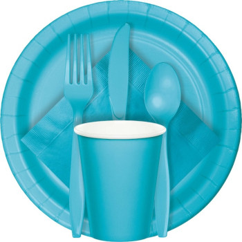 Assiettes à dessert Turquoise - Bellefete.ch - Suisse - Vaisselle jetable 2