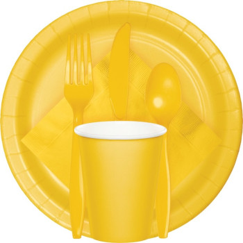 Gobelets jaune en carton - Bellefete.ch - Suisse - Vaisselle jetable couleur jaune 2