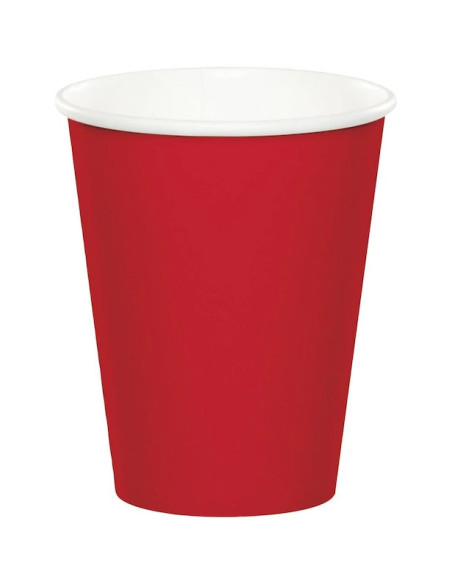Bicchieri di cartone rosso - Bellefete.ch - Svizzera - Stoviglie usa e getta rosse