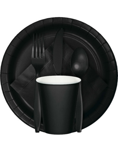 Tovaglia di plastica nera - Decorazione per feste