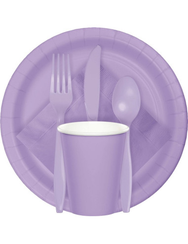 Assiettes à dessert Lilas - 24 pcs - Décoration de table de fête