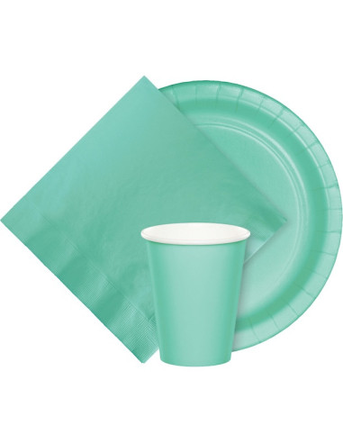 Serviettes de fête Vert Menthe - Vaisselle jetable pour fête