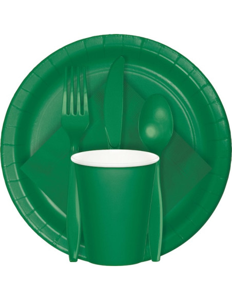 Tovaglia di plastica verde scuro - Decorazione per feste
