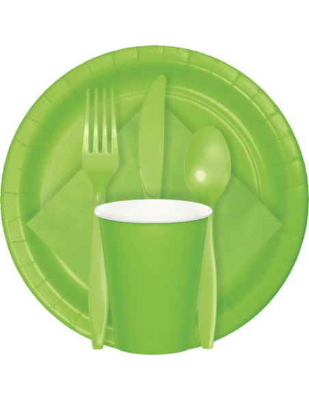 Gobelets de fête Verts Lime - Vaisselle jetable pour fête