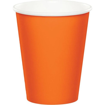 Orangefarbene Pappbecher - Bellefete.ch - Schweiz - Orange Einweggeschirr