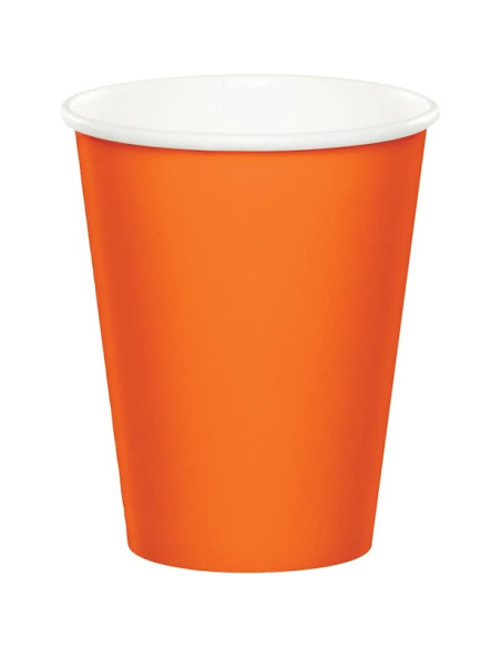 Orangefarbene Pappbecher - Bellefete.ch - Schweiz - Orange Einweggeschirr