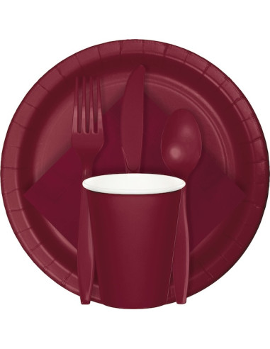 Assiettes à dessert Bordeaux - 24 pcs - Déco de table