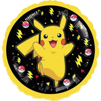 Ballon de fête en aluminium rond Pokémon - Pikachu - Déco d'anniversaire Pokémon - Bellefete.ch