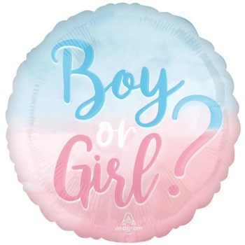 Ballon de fête en aluminium Baby Shower Fille ou Garçon ? - Gender Reveal - Bellefete.ch