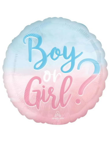 Ballon de fête en aluminium Baby Shower Fille ou Garçon ? - Gender Reveal - Bellefete.ch