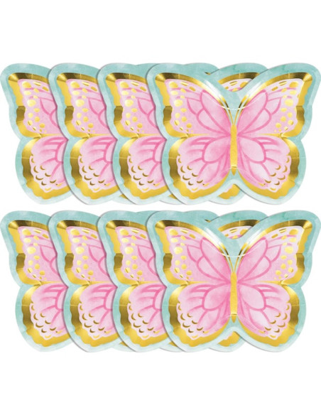 Assiettes en forme de Papillon | Vaisselle anniversaire enfant | BelleFete.ch