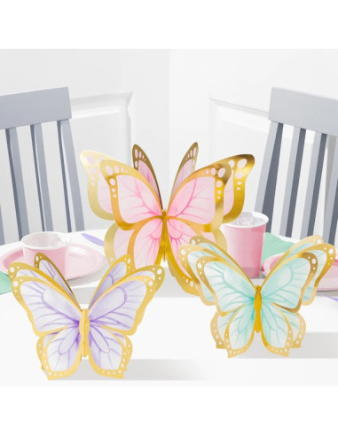 Centrotavola a forma di farfalla 3D | Decorazione per feste | BelleFete.ch