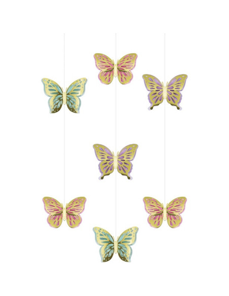 Dekorationen zum Aufhängen Schmetterlinge – Partydekoration | BelleFete.ch