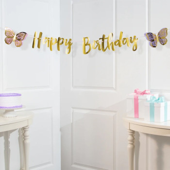 Guirlande d'anniversaire "Papillons" 2