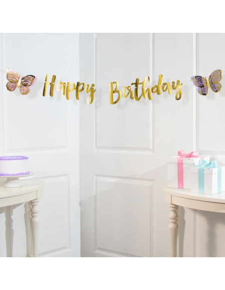 Ghirlanda di compleanno a forma di farfalla | Decorazione per feste | BelleFete.ch