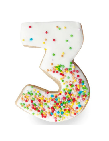 Emporte-pièce en forme de Numéro "3" - Moule à biscuits