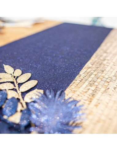 Runner da tavolo con paillettes blu navy - Decorazione da tavolo