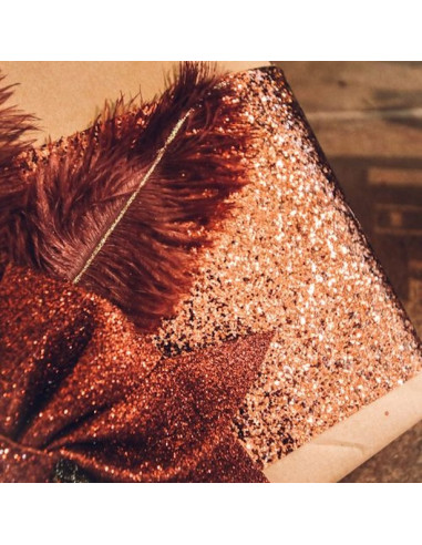 Runner da tavolo con glitter al cioccolato - Decorazione da tavola