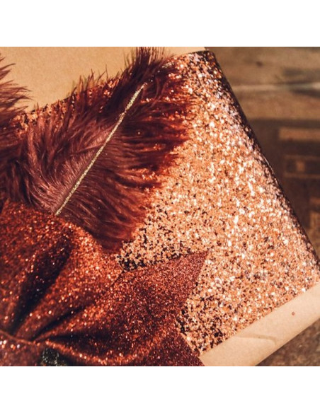 Runner da tavolo con glitter al cioccolato - Decorazione da tavola