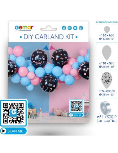 Arco di palloncini Baby Shower - Gender Reveal - Festa di rivelazione - Bellefete.ch