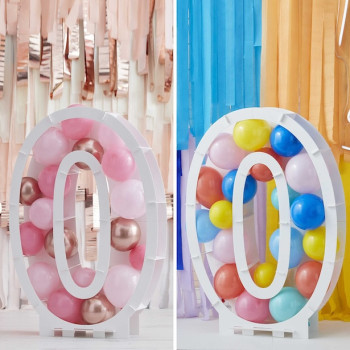 Halter für Luftballons Ziffer "0" - Bellefete.ch - Schweiz - Ballonrahmen