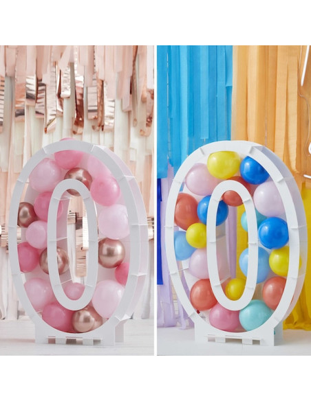 Halter für Luftballons Ziffer "0" - Bellefete.ch - Schweiz - Ballonrahmen