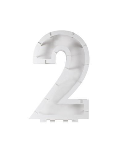 Support de ballons chiffre "2" - Structure porte-ballons anniversaire
