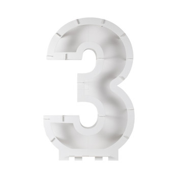 Ballonhalter Nummer "3" - Geburtstagsballonshalter Struktur - Bellefete.ch 2
