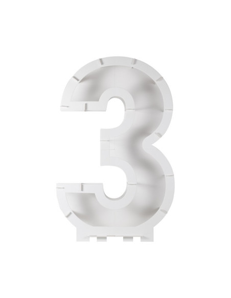 Porta palloncini numero "3" - Struttura porta palloncini per compleanno