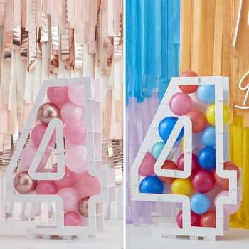 Ballonhalter Nummer "4" - Geburtstagsballonhalter - Bellefete.ch