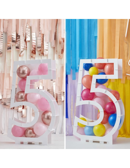 Supporto per palloncini numero "5" - Struttura porta palloncini compleanno - Bellefete.ch