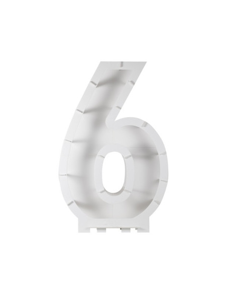 Supporto per palloncini numero "6" - Struttura porta palloncini per compleanno